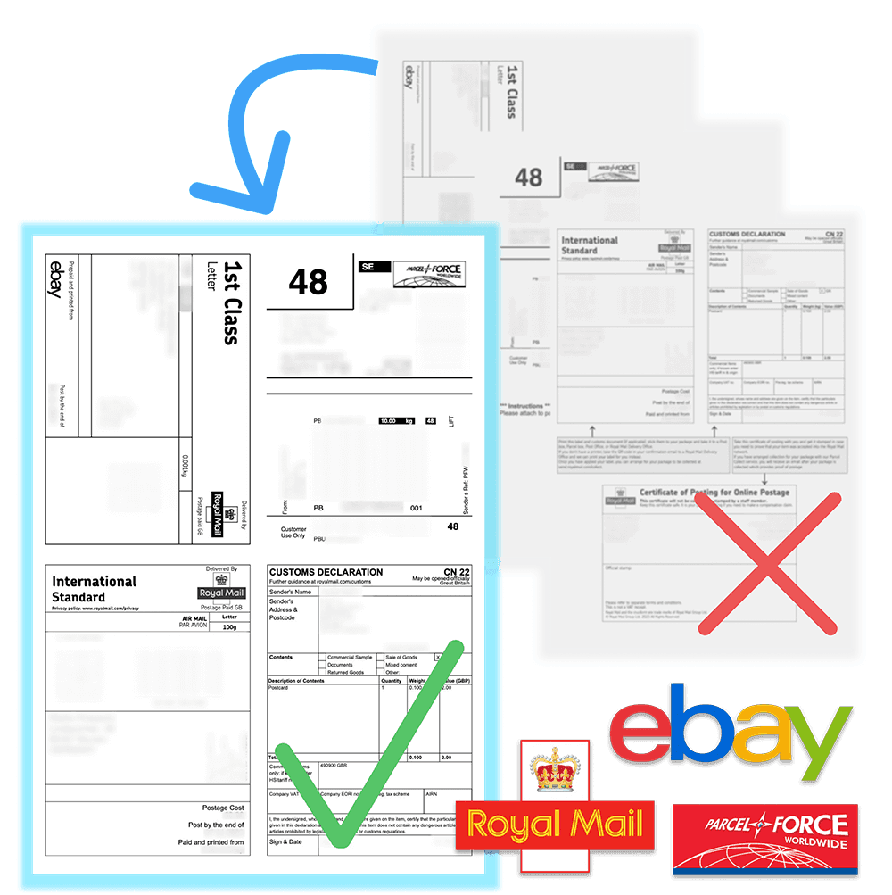 Image showing many single-label pages turning to a page with many labels